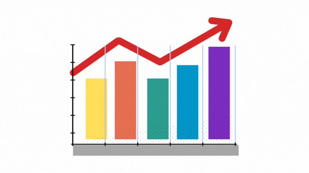 colourful run chart